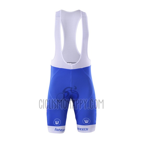 Quick Step Floor Cycling Jersey Bib Short 2017 Short Sleeve Blue